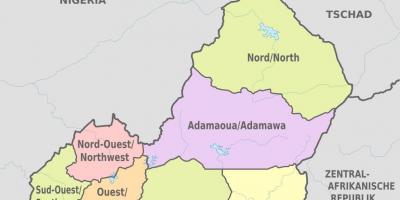 Karta över administrativa Kamerun