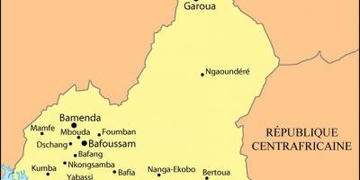 Karta över douala i Kamerun