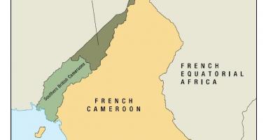 Karta över uno staten Kamerun