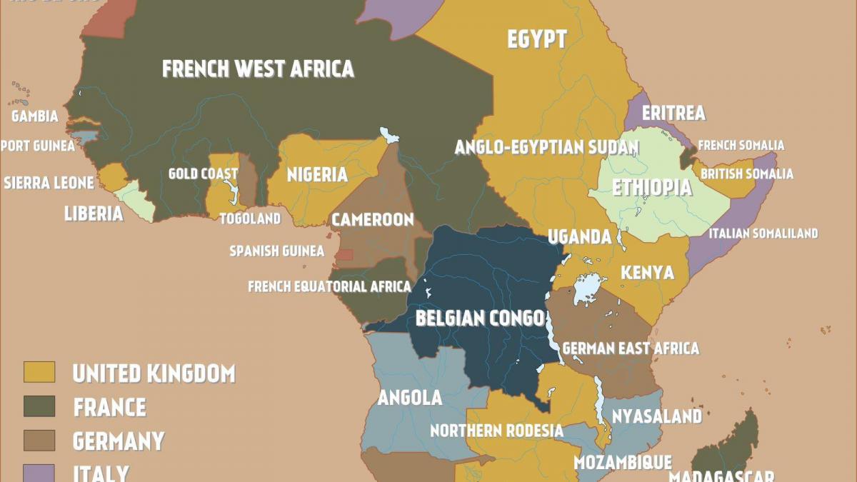 Karta av brittiska Kamerun