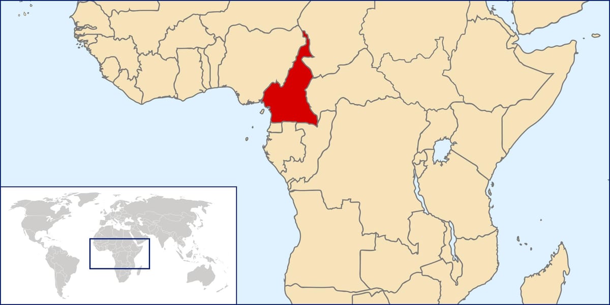 Karta över Kamerun läge