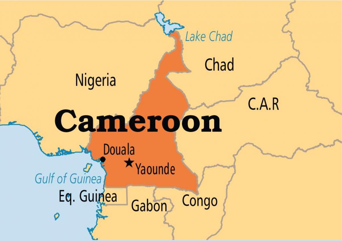 Karta över yaounde Kamerun